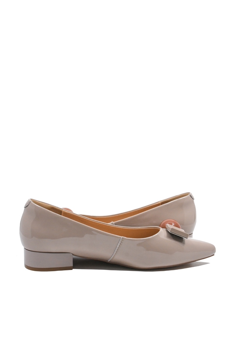 Imagine Balerini eleganți cu vârf ascuțit, pink din lac OTR460002