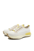 Imagine Pantofi sport bej cu detalii galbene din piele naturală OTR60006