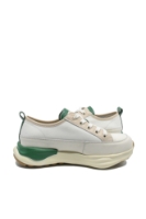 Imagine Pantofi sport bej cu detalii verzi din piele naturală OTR60006