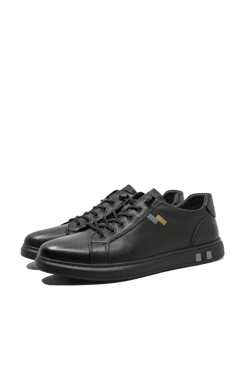 Imagine Pantofi casual sport bărbați negri din piele naturală OTR260004