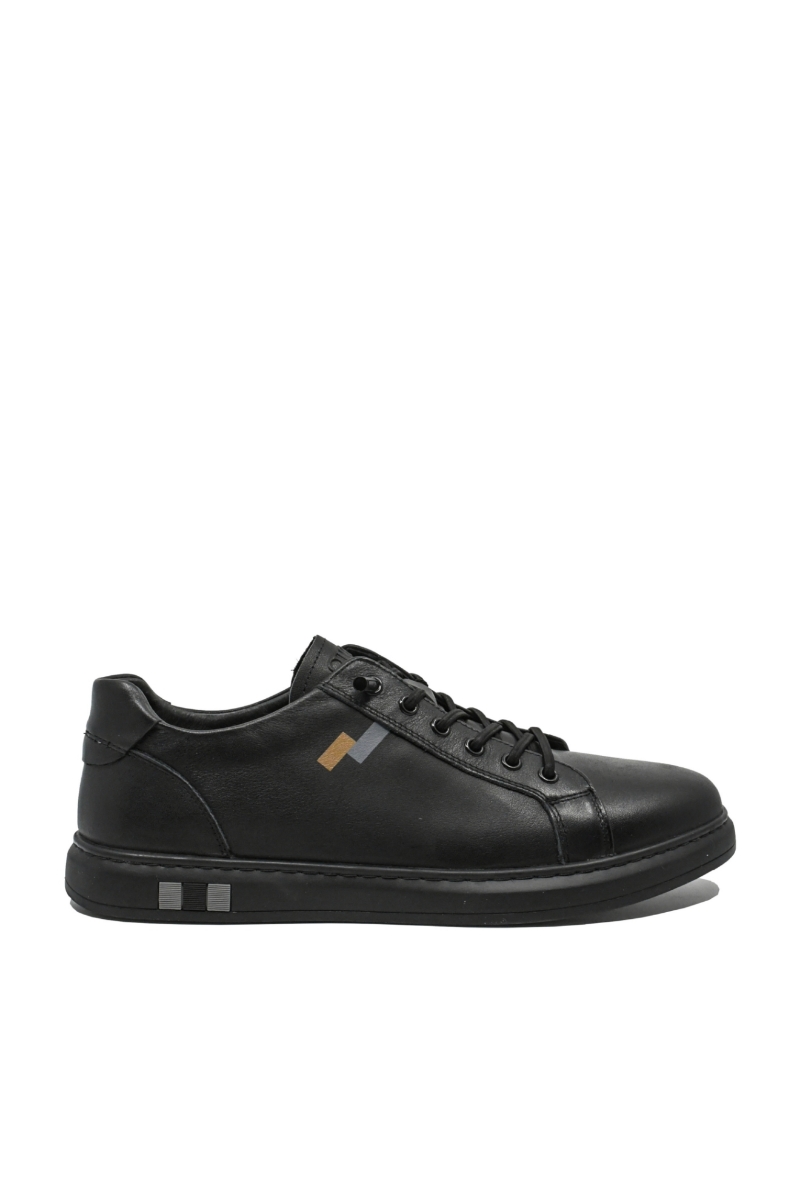 Imagine Pantofi casual sport bărbați negri din piele naturală OTR260004