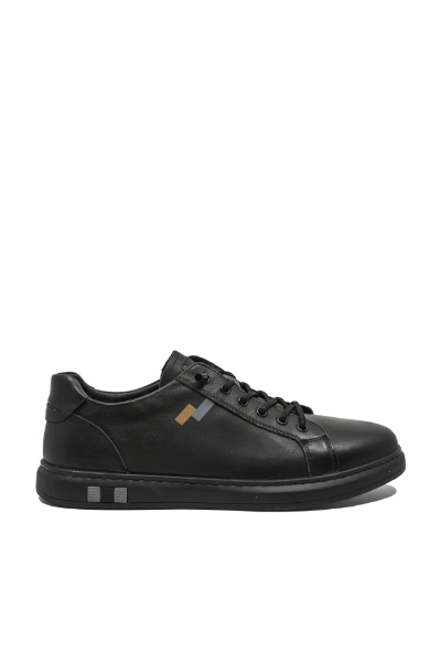 Imagine Pantofi casual sport bărbați negri din piele naturală OTR260004