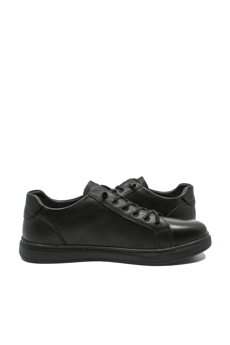 Imagine Pantofi casual sport bărbați negri din piele naturală OTR260004