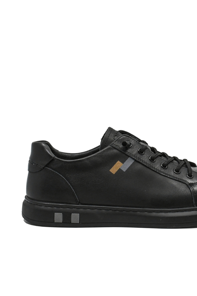 Imagine Pantofi casual sport bărbați negri din piele naturală OTR260004