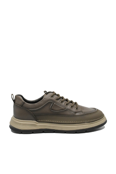 Imagine Pantofi bărbați casual confortabili, kaki, din piele naturală OTR660015