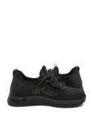 Imagine Teniși comozi negri tricotați cu detalii color OTR60001N