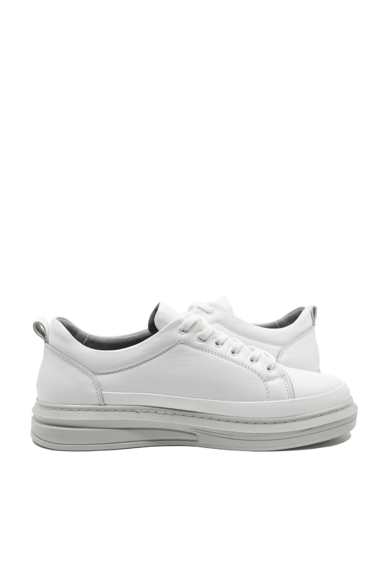 Imagine Pantofi casual bărbați, alb clasic, din piele naturală GOR1030