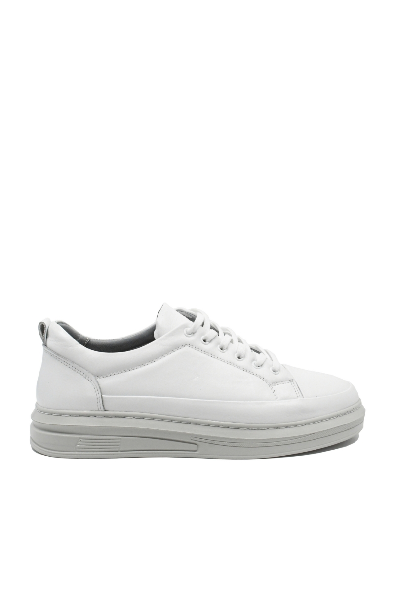 Imagine Pantofi casual bărbați, alb clasic, din piele naturală GOR1030
