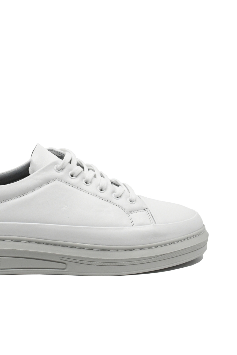 Imagine Pantofi casual bărbați, alb clasic, din piele naturală GOR1030