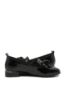 Imagine Pantofi damă negri din lac, cu buchet floral FLG3426