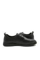 Imagine Pantofi comozi negri din piele naturală cu perforații OTR60003