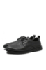 Imagine Pantofi comozi negri din piele naturală cu perforații OTR60003