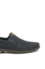Imagine Pantofi casual bleumarin din piele naturală cu perforații RIK13459-14