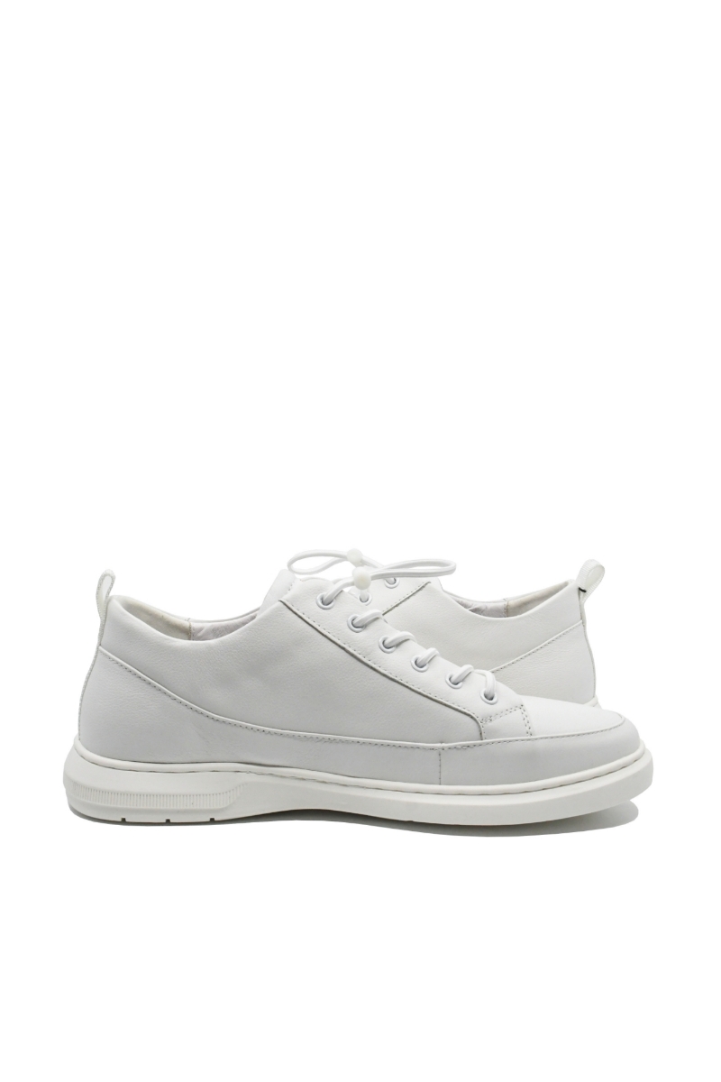 Imagine Pantofi sport albi minimaliști, din piele naturală OTR50006