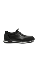 Imagine Pantofi sport din piele naturală, negri cu detalii albe OTR1394