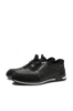 Imagine Pantofi sport din piele naturală, negri cu detalii albe OTR1394