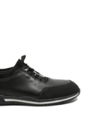 Imagine Pantofi sport din piele naturală, negri cu detalii albe OTR1394