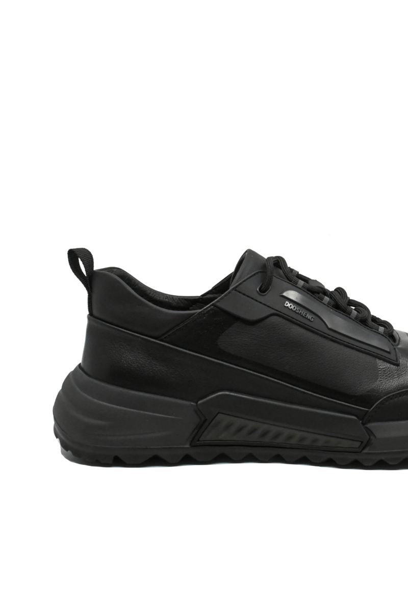Imagine Pantofi sport lightweight, negri, din piele naturală GOR103