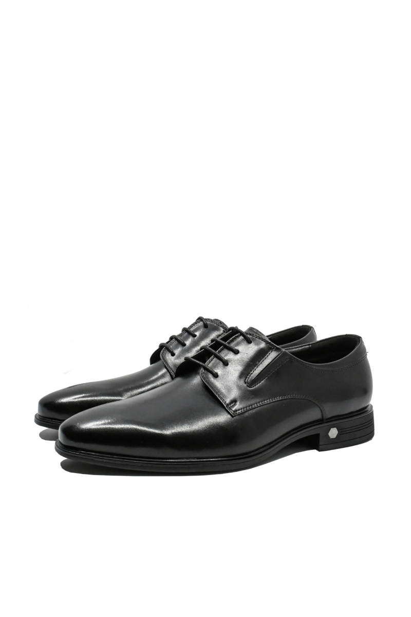 Imagine Pantofi eleganți negri impecabili din piele naturală FNX7065-056