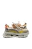 Imagine Sneakers damă galben multicolor, din plasă și piele naturală FNX36868-1