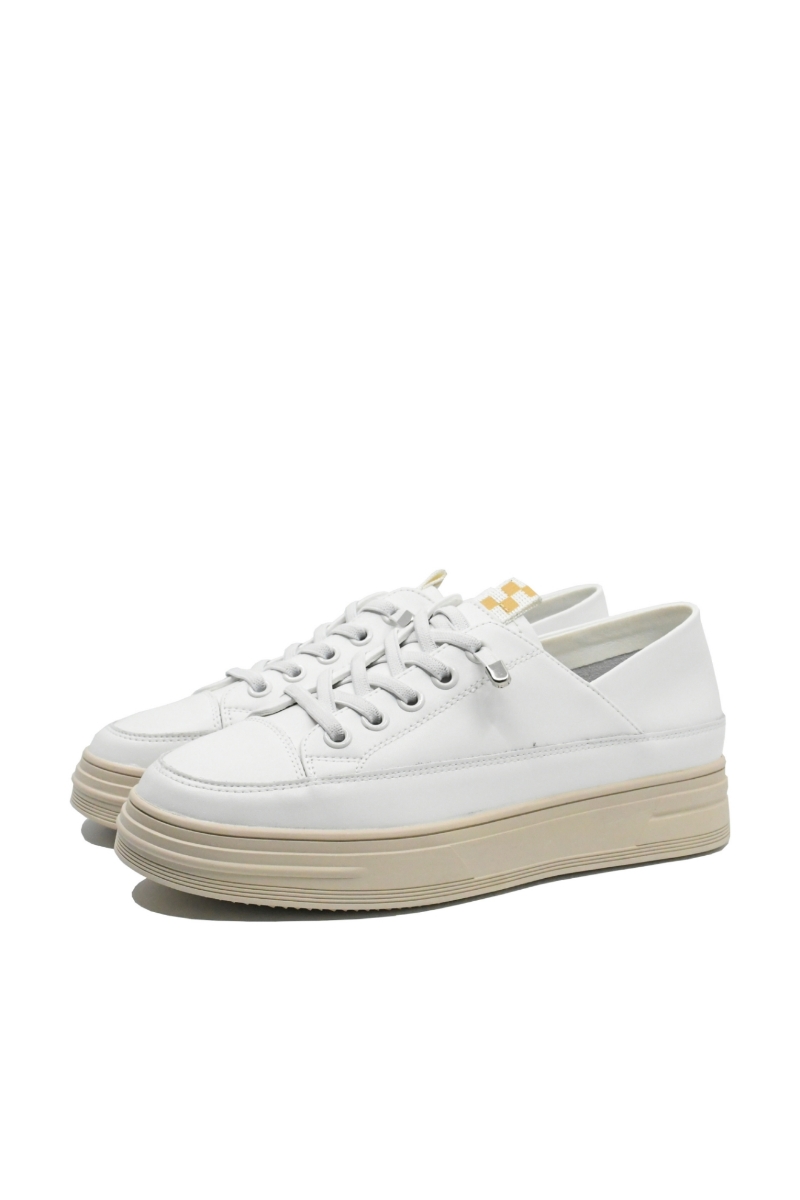 Imagine Pantofi sport alb minimalist, din piele naturală FNX62250