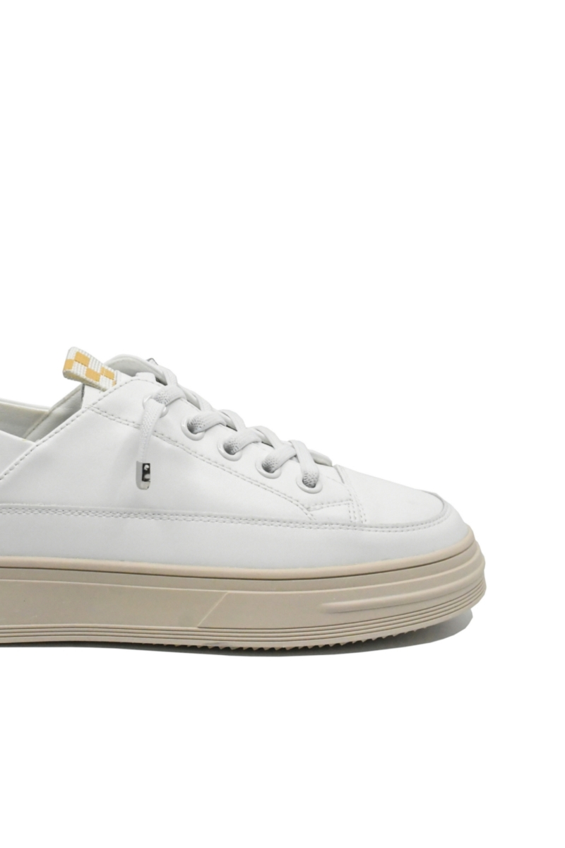 Imagine Pantofi sport alb minimalist, din piele naturală FNX62250