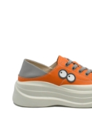 Imagine Teniși voluminoși orange din piele naturală FNX2817