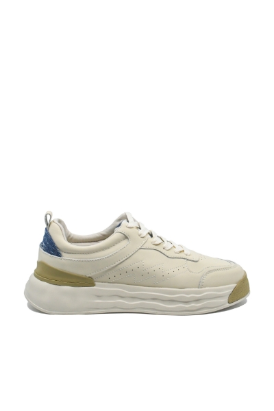 Imagine Pantofi sport bărbați bej cu cu accent, din piele naturală GOR29220