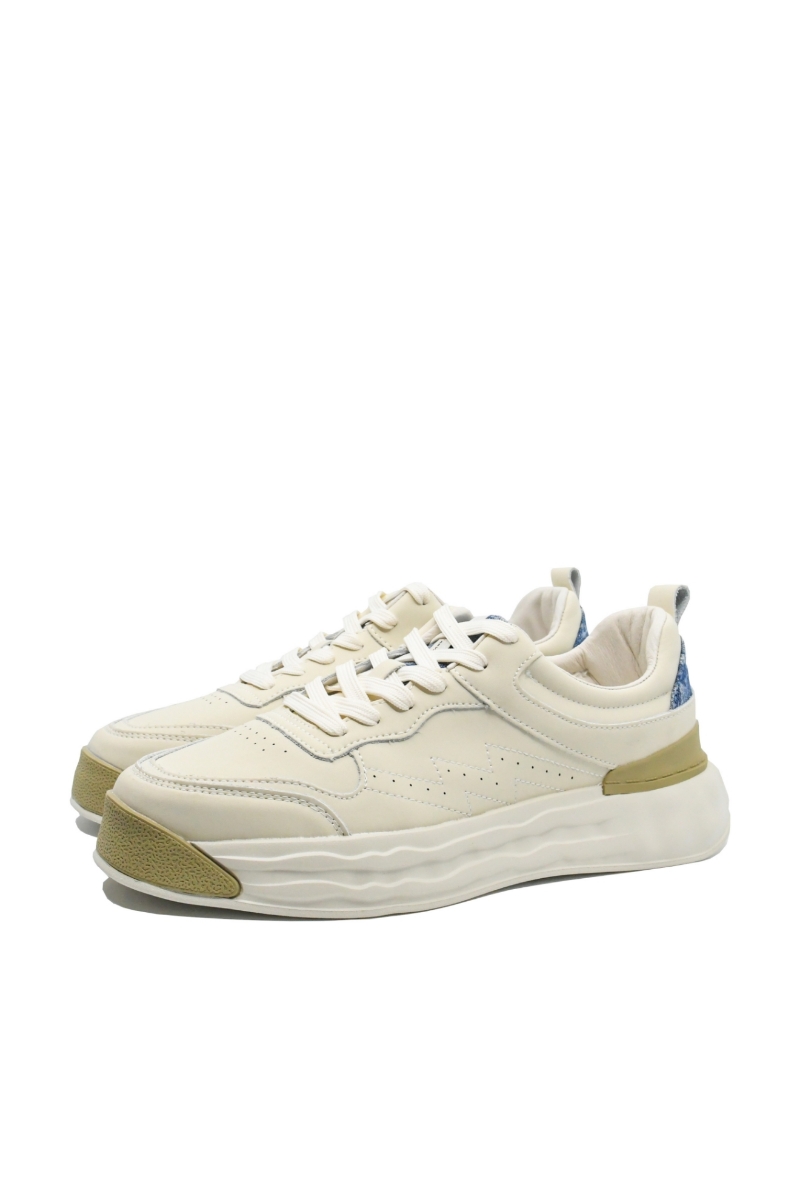 Imagine Pantofi sport bărbați bej cu cu accent, din piele naturală GOR29220