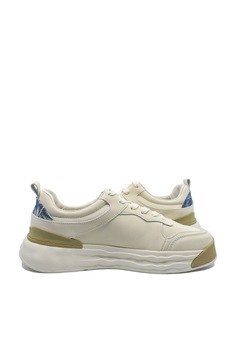 Imagine Pantofi sport bărbați bej cu cu accent, din piele naturală GOR29220