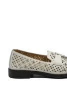 Imagine Pantofi casual bej din piele naturală cu perforații OTR60019