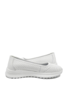 Imagine Pantofi casual damă albi din piele naturală cu model FNX98821