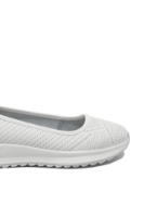 Imagine Pantofi casual damă albi din piele naturală cu model FNX98821