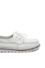 Imagine Mocasini damă albi din piele naturală cu perforații FNX98104