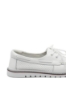 Imagine Mocasini damă albi din piele naturală cu perforații FNX98104