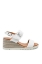 Imagine Sandale wedge alb cocos din piele naturală MIR979