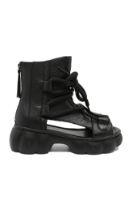 Imagine Ghete de vară cu decupaje, negre, din piele naturală OTR60005