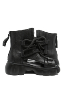 Imagine Ghete de vară cu decupaje, negre, din piele naturală OTR60005
