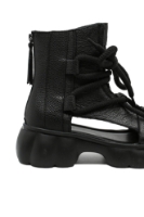 Imagine Ghete de vară cu decupaje, negre, din piele naturală OTR60005