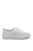 Imagine Pantofi casual damă albi din piele naturală cu perforații GORD74-405