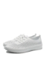 Imagine Pantofi casual damă albi din piele naturală cu perforații GORD74-405