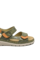 Imagine Sandale damă reglabile kaki, din piele naturală OTR12501