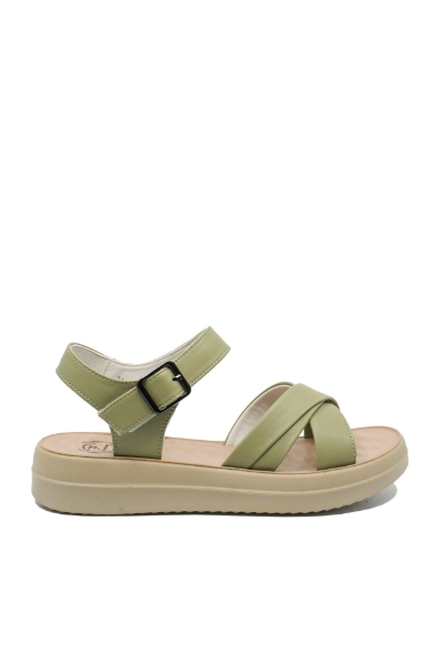 Imagine Sandale damă verde deschis din piele naturală FNX246610
