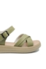 Imagine Sandale damă verde deschis din piele naturală FNX246610