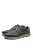 Imagine Pantofi casual bleumarin din piele naturală cu calapod lat RIK10402-14