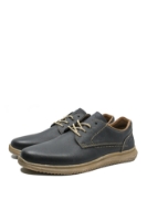 Imagine Pantofi casual bleumarin din piele naturală cu calapod lat RIK10402-14