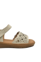 Imagine Sandale damă utracomode crem, din piele naturală FNX33177