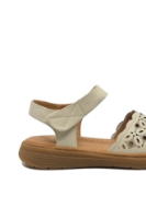 Imagine Sandale damă utracomode crem, din piele naturală FNX33177