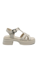 Imagine Sandale damă platformă crem din piele naturală FNX1007-1