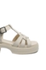 Imagine Sandale damă platformă crem din piele naturală FNX1007-1